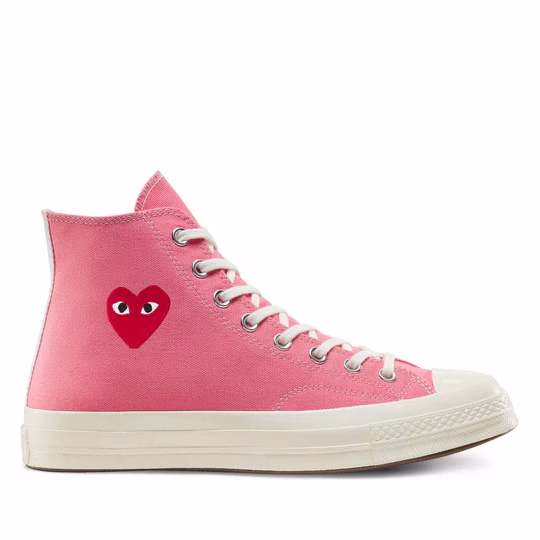 Play CDG x Converse Chuck 70 High Bright Pink