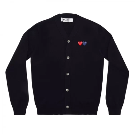 CDG Men’s Double Emblems Cardigan Navy