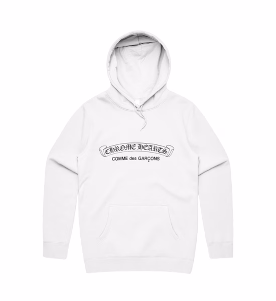 Comme Des Garçons x Chrome Hearts White Hoodie