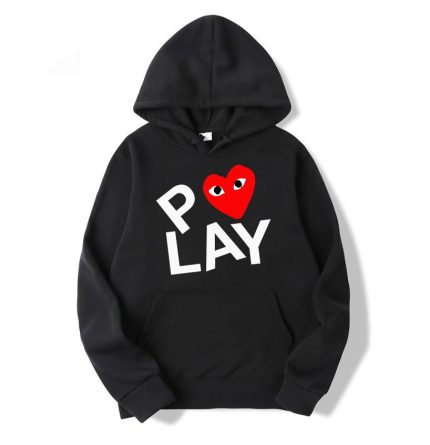 Comme Des Garcons Play Heart Hoodie Black
