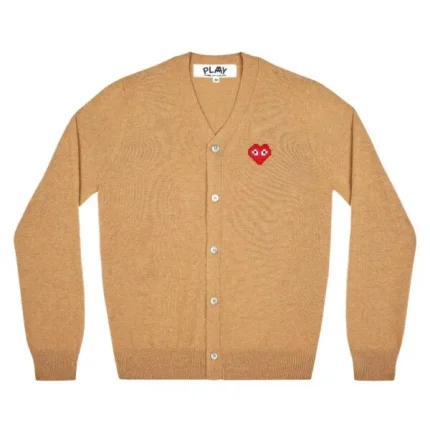 PLAY Men’s Invader Emblem Cardigan (Beige)