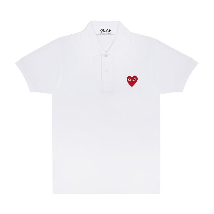 PLAY Polo Red Emblem T-Shirt (White)