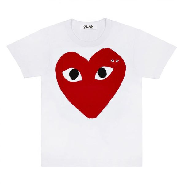 PLAY Large Red Heart and Emblem T-Shirt