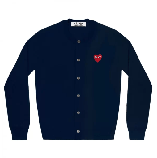 PLAY Women’s Navy Cardigan Red Emblem