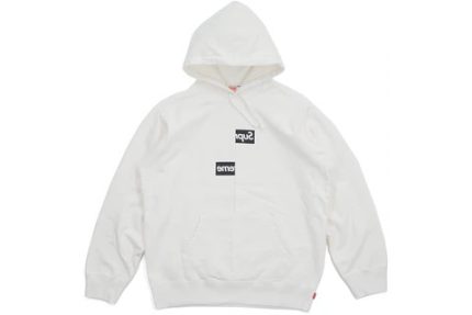 Supreme CDG Shirt Split Box Logo Hoodie – White