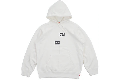 Supreme CDG Shirt Split Box Logo Hoodie – White