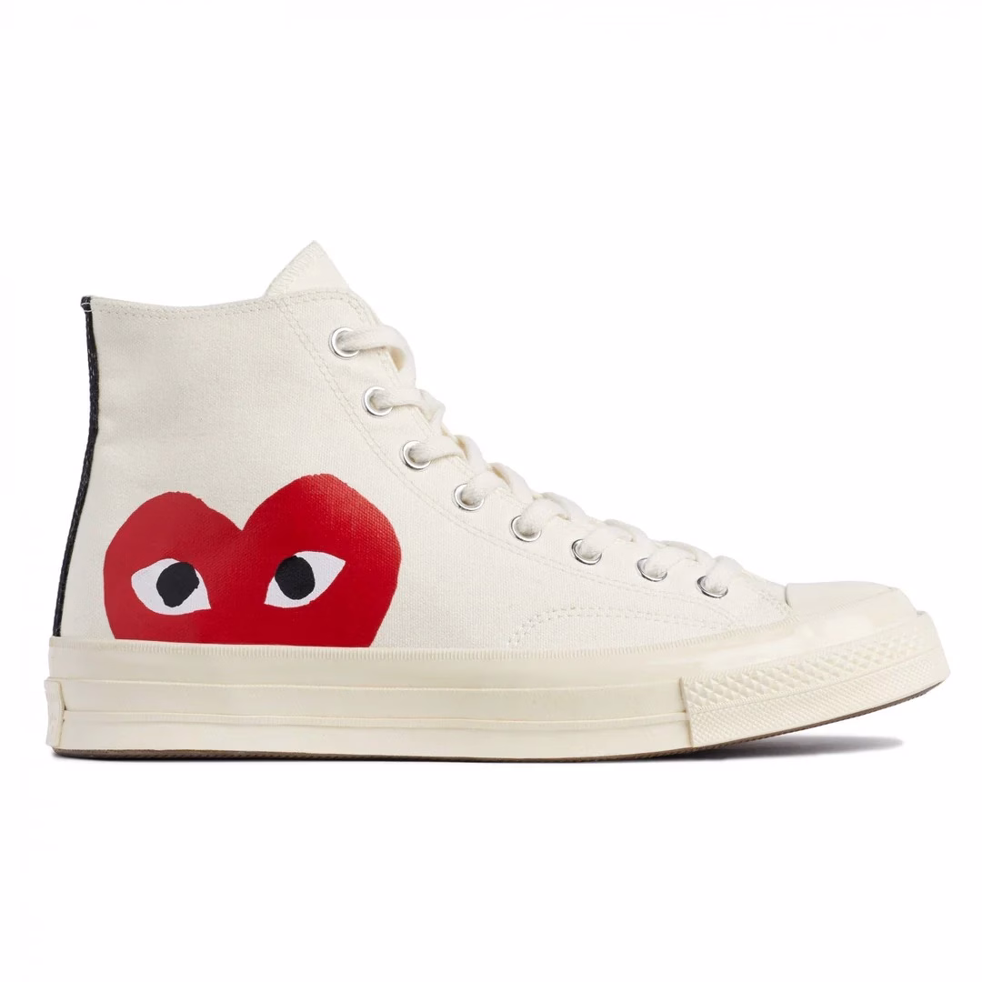play CDG Converse Big Heart High Top (White)